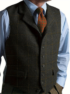 Comfy Family Preston - Check Patterns Wool Vest