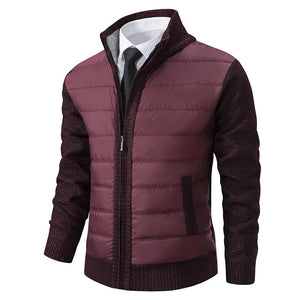 Comfy Family Pryden - Casual High Neck Jacket Wine Red / M