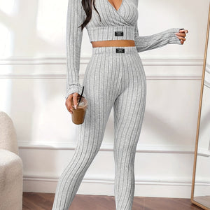 Comfy Family Ribbed Two-Piece Set grey / S