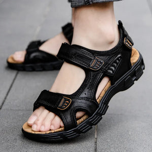 Comfy Family Rico™ - Comfort Leather Sandals Black / 38