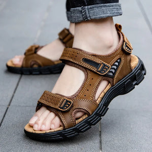 Comfy Family Rico™ - Comfort Leather Sandals Brown / 38