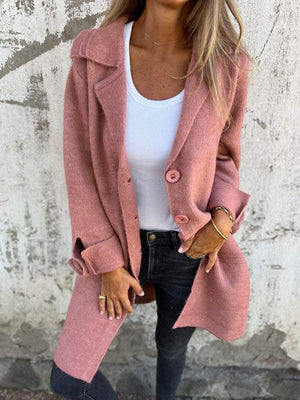 Comfy Family Rosalind - Long Casual Coat Light Pink / S