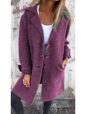 Comfy Family Rosalind - Long Casual Coat Purple / S