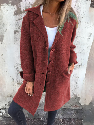 Comfy Family Rosalind - Long Casual Coat Red / S