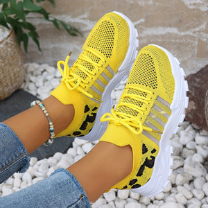 Comfy Family Runessa - Casual Athletic Sneakers Yellow / UK 6.5