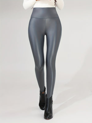 Comfy Family Selene - Leather Fleece-Lined Leggings