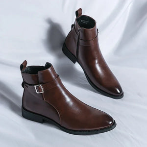 Comfy Family Sergio Genuine Leather Chelsea Boots