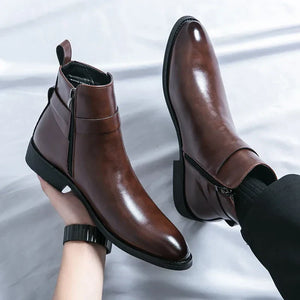 Comfy Family Sergio Genuine Leather Chelsea Boots