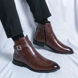 Comfy Family Sergio Genuine Leather Chelsea Boots