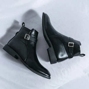 Comfy Family Sergio Genuine Leather Chelsea Boots