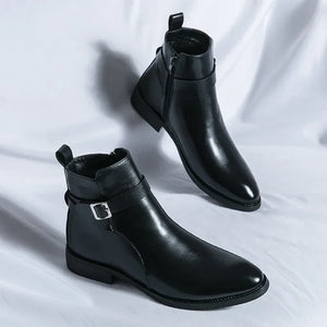 Comfy Family Sergio Genuine Leather Chelsea Boots