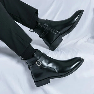 Comfy Family Sergio Genuine Leather Chelsea Boots