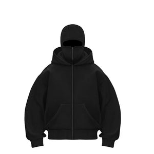 Comfy Family Shadowform - Solid Balaclava Hoodie Black / S