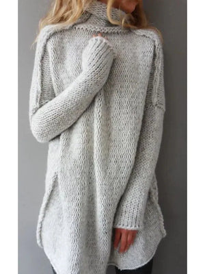 Comfy Family Stella - Oversized Turtleneck Sweater Grey / S