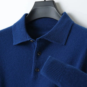 Comfy Family Swindon - Merino Wool Polo Seaweed blue / S