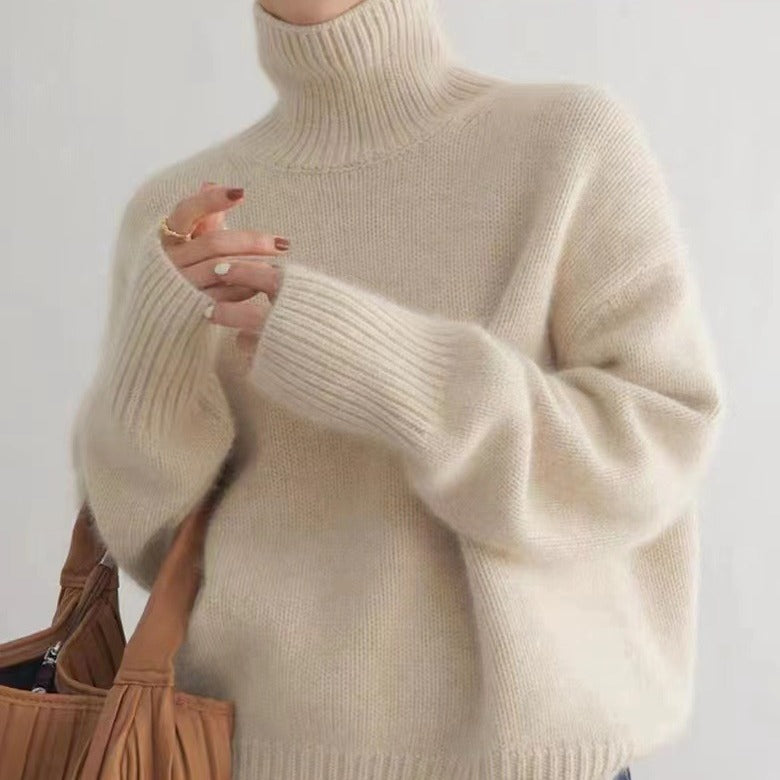 HOPE Ringstrand Lean Sweater buy Tan Knit Turtleneck Tan Oversized Womens Size 42, U