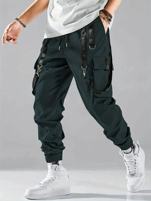 Comfy Family Techwear Cargo Pants Dark green / S