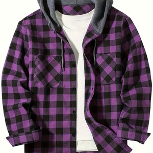 Comfy Family Thayer - Checkered Plaid Jacket Dark Violet / S