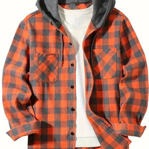 Comfy Family Thayer - Checkered Plaid Jacket Orange / S