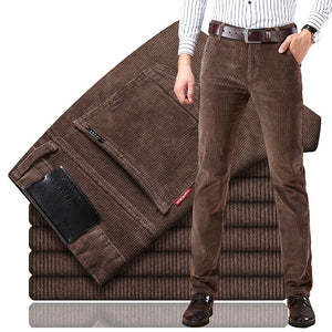 Comfy Family UrbanEase - Men's Stretch Corduroy Trousers Brown / W28