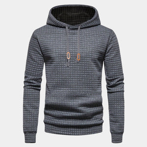 Comfy Family Weave - Textured Knit Hoodie Dark Gray / S