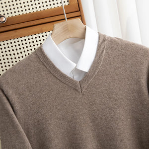 Comfy Family Weymouth - Merino V-Neck Sweater Camel / XXL(90-100kg) / CHINA