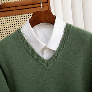 Comfy Family Weymouth - Merino V-Neck Sweater Pine green / XXL(90-100kg) / CHINA