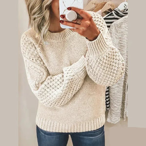 Comfy Family Willow - Solid Knitted Sweater White / S