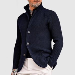 Comfy Family Windsor - Elegant Men's Cardigan Dark Blue / S